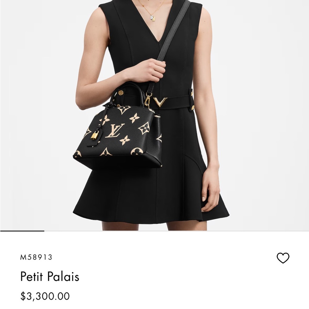 Louis Vuitton Black/Beige Petit Palais Bicolor Monogram Empreinte